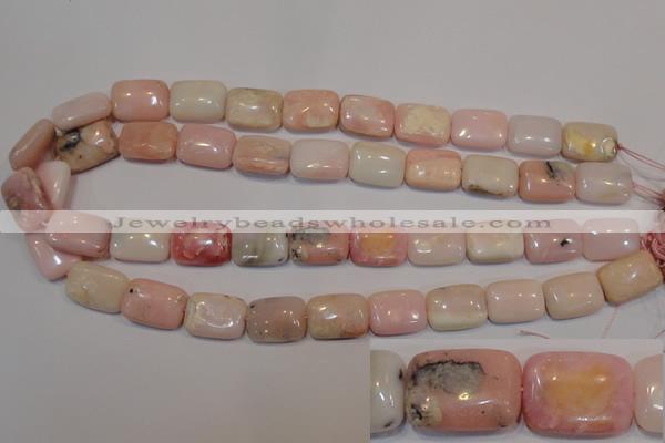 COP1034 15.5 inches 13*18mm rectangle natural pink opal gemstone beads