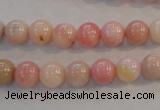 COP1061 15.5 inches 8mm round natural pink opal gemstone beads