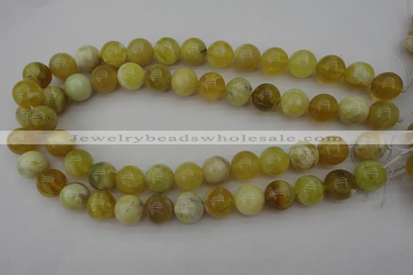 COP1205 15.5 inches 14mm round yellow opal gemstone beads