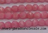 COP1221 15.5 inches 6mm faceted nuggets Chinese pink opal beads