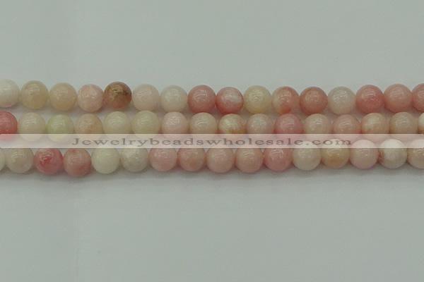 COP1227 15.5 inches 8mm round Chinese pink opal beads wholesale