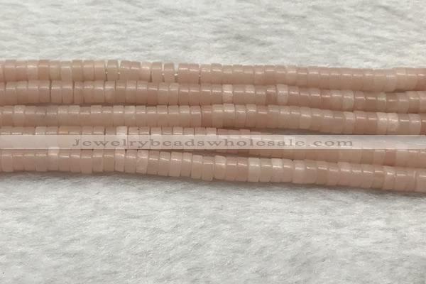 COP1232 15.5 inches 2*4mm heishi Chinese pink opal beads