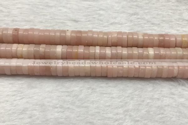 COP1234 15.5 inches 3*8mm heishi Chinese pink opal beads