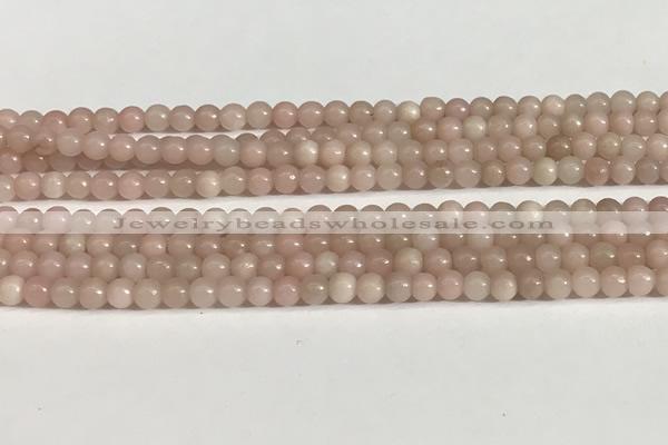 COP1240 15.5 inches 4mm round Chinese pink opal beads