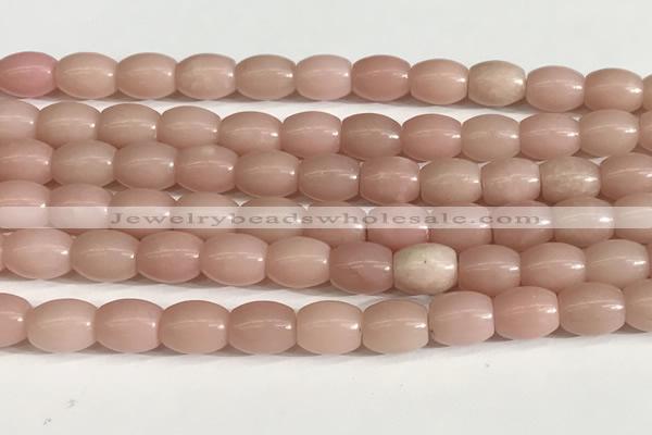 COP1245 15.5 inches 8*10mm rice Chinese pink opal beads