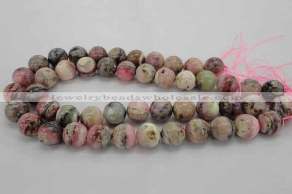 COP1255 15.5 inches 14mm round natural pink opal gemstone beads