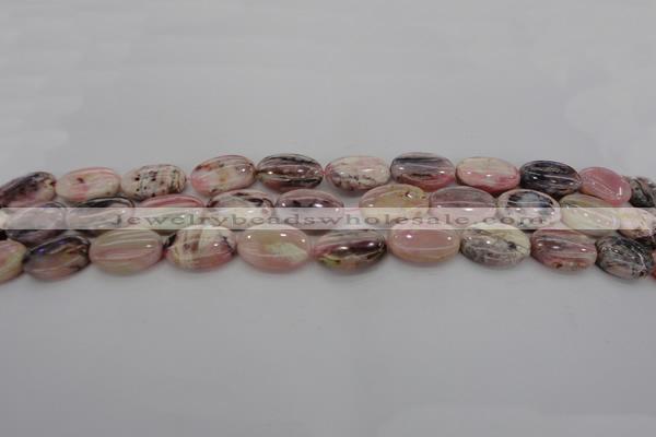 COP1273 15.5 inches 10*14mm oval natural pink opal gemstone beads