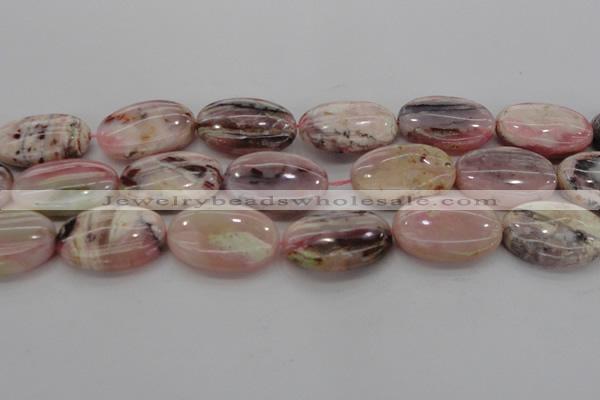 COP1280 15.5 inches 30*40mm oval natural pink opal gemstone beads