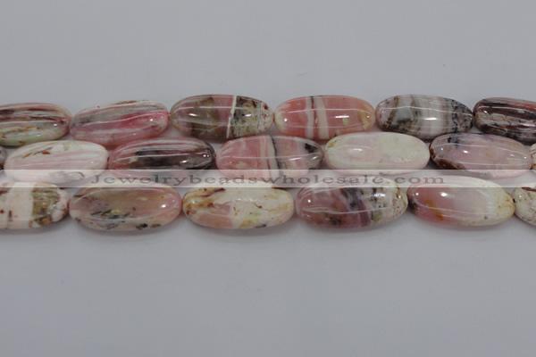 COP1283 15.5 inches 25*50mm oval natural pink opal gemstone beads