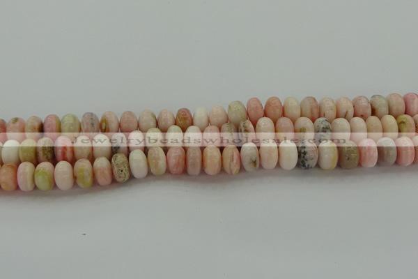 COP1287 15.5 inches 5*8mm rondelle natural pink opal beads