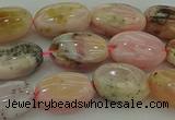 COP1290 15.5 inches 8*12mm oval natural pink opal beads