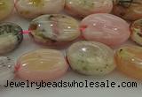 COP1291 15.5 inches 10*14mm oval natural pink opal beads