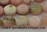 COP1294 15.5 inches 10mm flat round natural pink opal beads