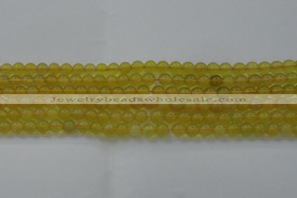 COP1301 15.5 inches 6mm round natural yellow opal gemstone beads