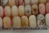 COP1323 15.5 inches 6*10mm faceted rondelle natural pink opal beads