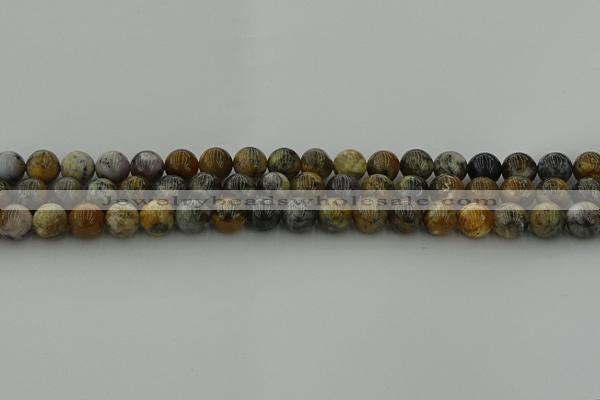 COP1382 15.5 inches 8mm round moss opal gemstone beads whholesale