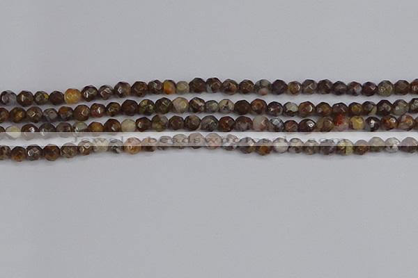 COP1386 15.5 inches 4mm faceted round fire lace opal beads