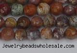 COP1393 15.5 inches 4mm faceted round African green opal beads