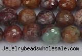 COP1395 15.5 inches 8mm faceted round African green opal beads