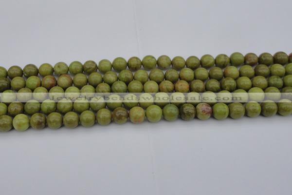 COP1402 15.5 inches 8mm round yellow opal gemstone beads