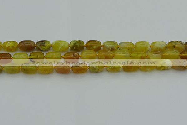 COP1420 15.5 inches 10*14mm drum yellow opal gemstone beads