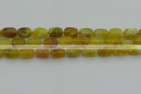 COP1422 15.5 inches 13*18mm drum yellow opal gemstone beads