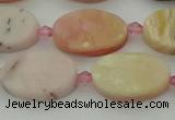 COP1436 15.5 inches 10*16mm oval natural pink opal gemstone beads