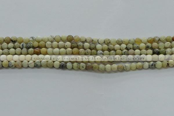 COP1460 15.5 inches 4mm round African opal gemstone beads