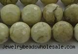 COP1473 15.5 inches 10mm faceted round African opal gemstone beads