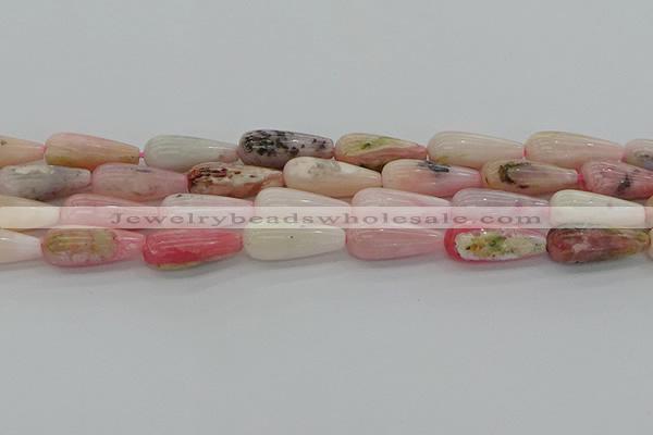 COP1490 15.5 inches 8*20mm teardrop natural pink opal beads