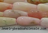 COP1491 15.5 inches 6*16mm teardrop natural pink opal beads