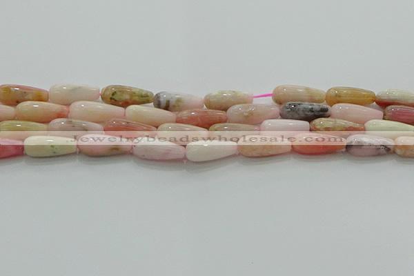 COP1491 15.5 inches 6*16mm teardrop natural pink opal beads