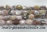 COP1495 12*16mm - 13*18mm faceted octagonal natural pink opal beads