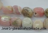 COP15 15.5 inches 10*12mm nugget natural pink opal beads wholesale