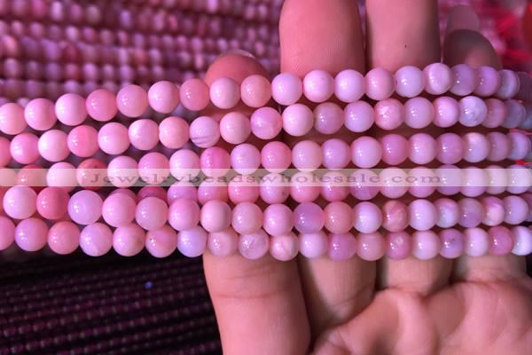 COP1520 15.5 inches 6mm round natural pink opal beads wholesale