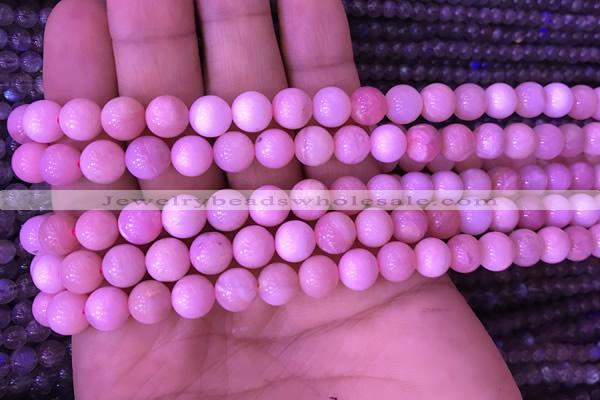 COP1528 15.5 inches 8mm round natural pink opal gemstone beads