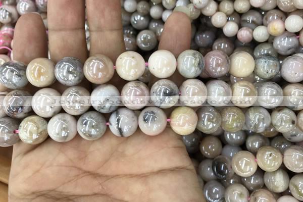 COP1543 15.5 inches 10mm round AB-color natural pink opal beads