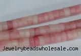 COP156 15.5 inches 4*6mm rondelle pink opal gemstone beads wholesale