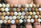 COP1568 15.5 inches 8mm round yellow moss opal beads wholesale