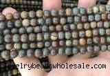 COP1578 15.5 inches 4mm round Australia brown green opal beads