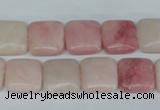 COP161 15.5 inches 12*12mm square pink opal gemstone beads wholesale