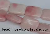 COP163 15.5 inches 15*20mm rectangle pink opal gemstone beads