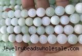 COP1637 15.5 inches 10mm round natural green opal beads