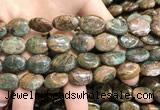 COP1652 15.5 inches 12*16mm oval green opal gemstone beads