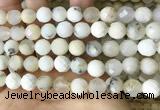 COP1668 15.5 inches 10mm faceted round white opal beads