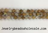 COP1675 15.5 inches 6mm faceted nuggets yellow opal gemstone beads