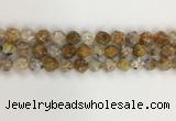 COP1677 15.5 inches 10mm faceted nuggets yellow opal gemstone beads