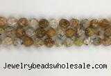 COP1678 15.5 inches 12mm faceted nuggets yellow opal gemstone beads