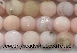 COP1711 15.5 inches 6mm faceted round natural pink opal beads