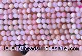 COP1740 15.5 inches 4mm faceted round natural pink opal beads